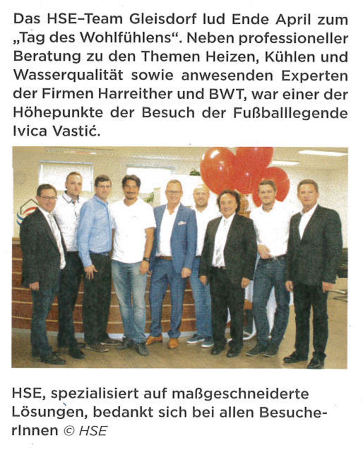 HSE-team Presse - Stadtjournal: Tag des Wohlfühlens 2018